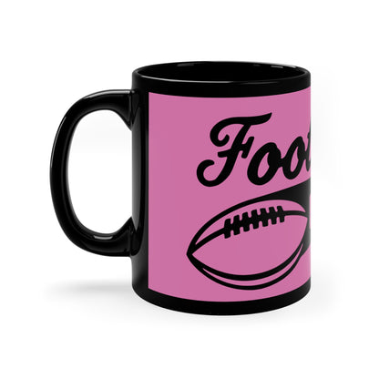 Football Mom Pink and Black 11oz Mug