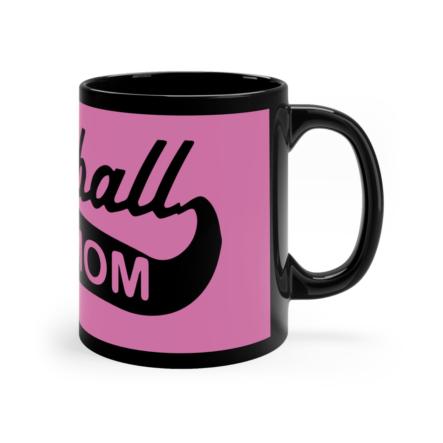 Football Mom Pink and Black 11oz Mug