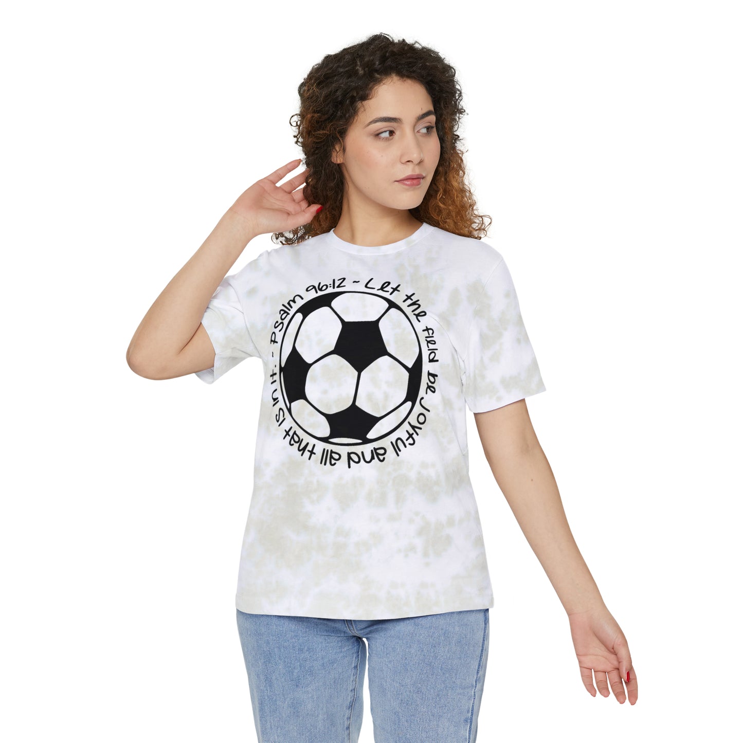 Psalms 96:12 - Soccer - Unisex Tie-Dyed T-Shirt