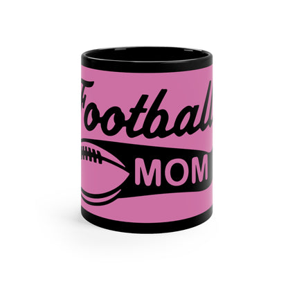 Football Mom Pink and Black 11oz Mug