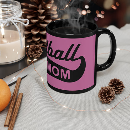 Football Mom Pink and Black 11oz Mug